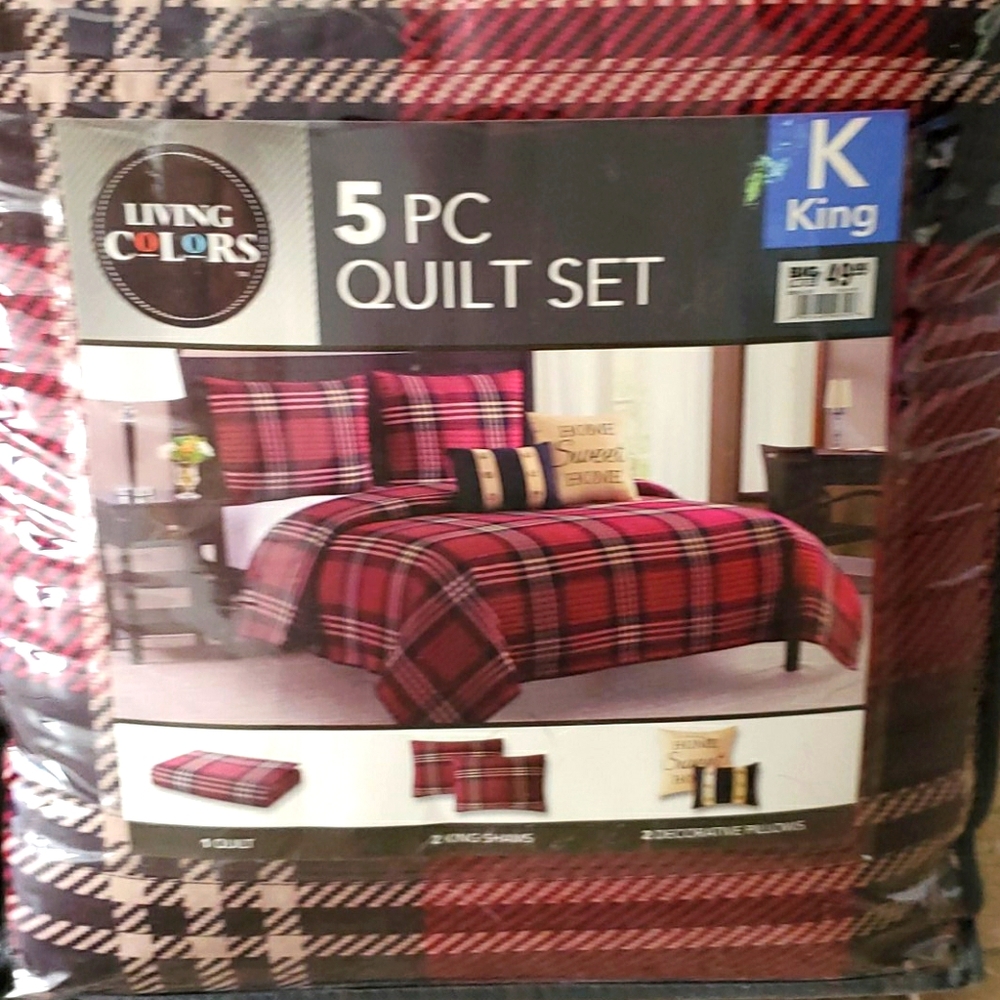 King Plaid comforter set